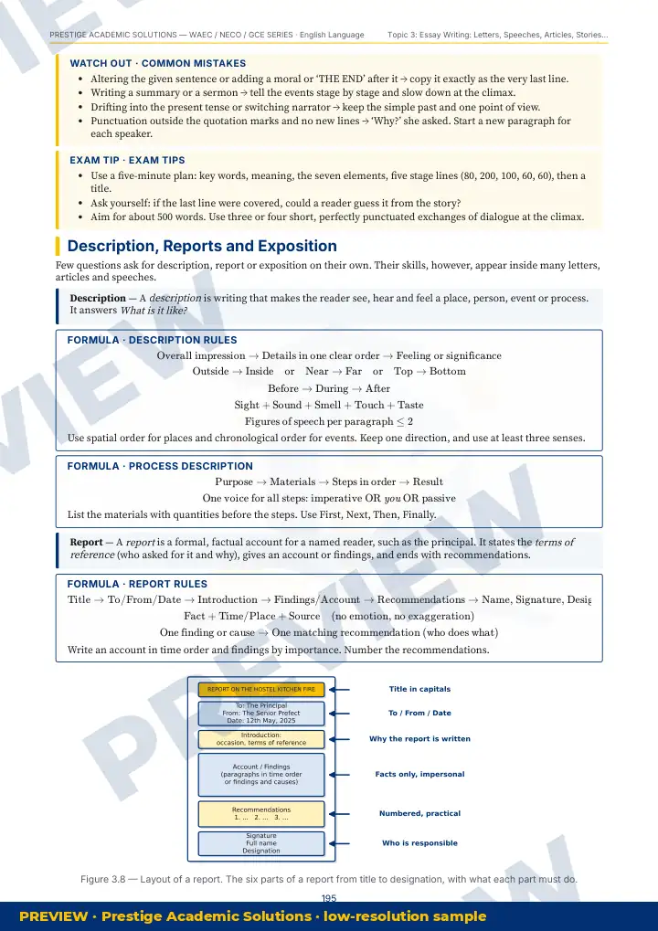 Preview page: Clean diagrams — English Language — WAEC / NECO / GCE Series