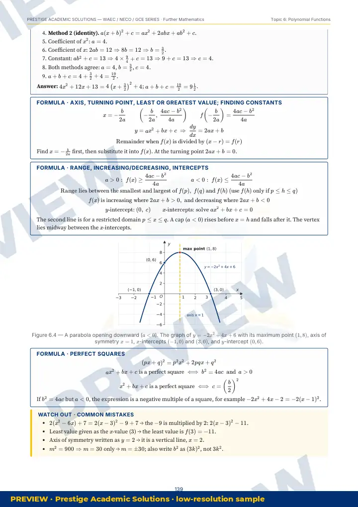 Preview page: Clean diagrams — Further Mathematics — WAEC / NECO / GCE Series