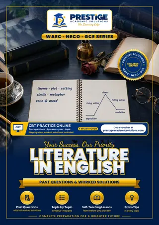 Literature in English — WAEC / NECO / GCE Series book cover