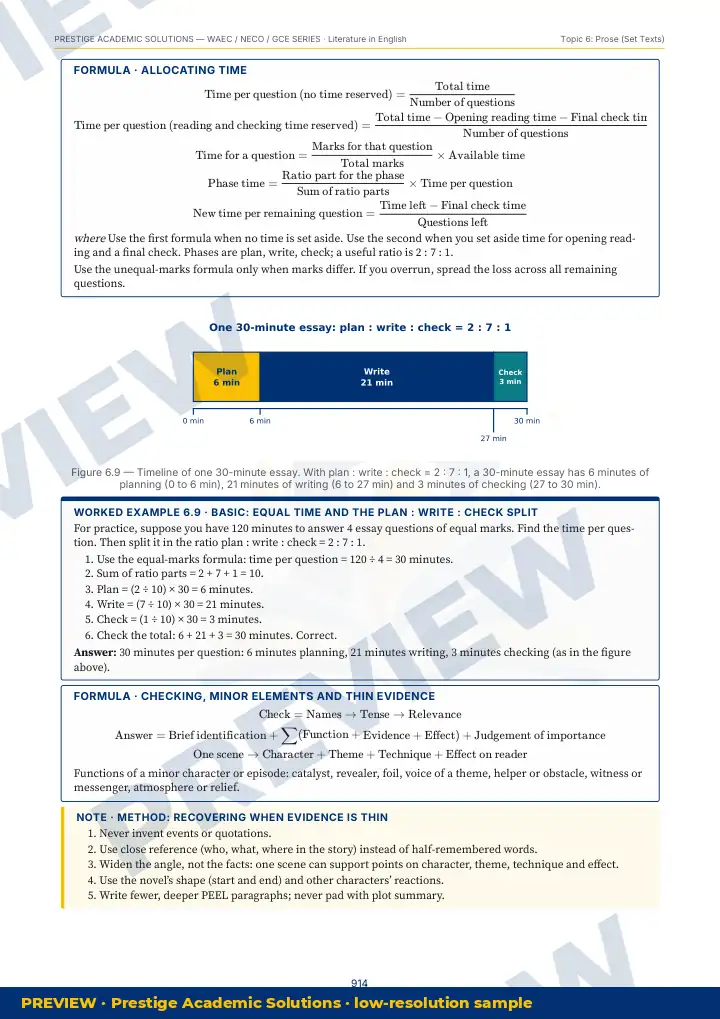 Preview page: Clean diagrams — Literature in English — WAEC / NECO / GCE Series