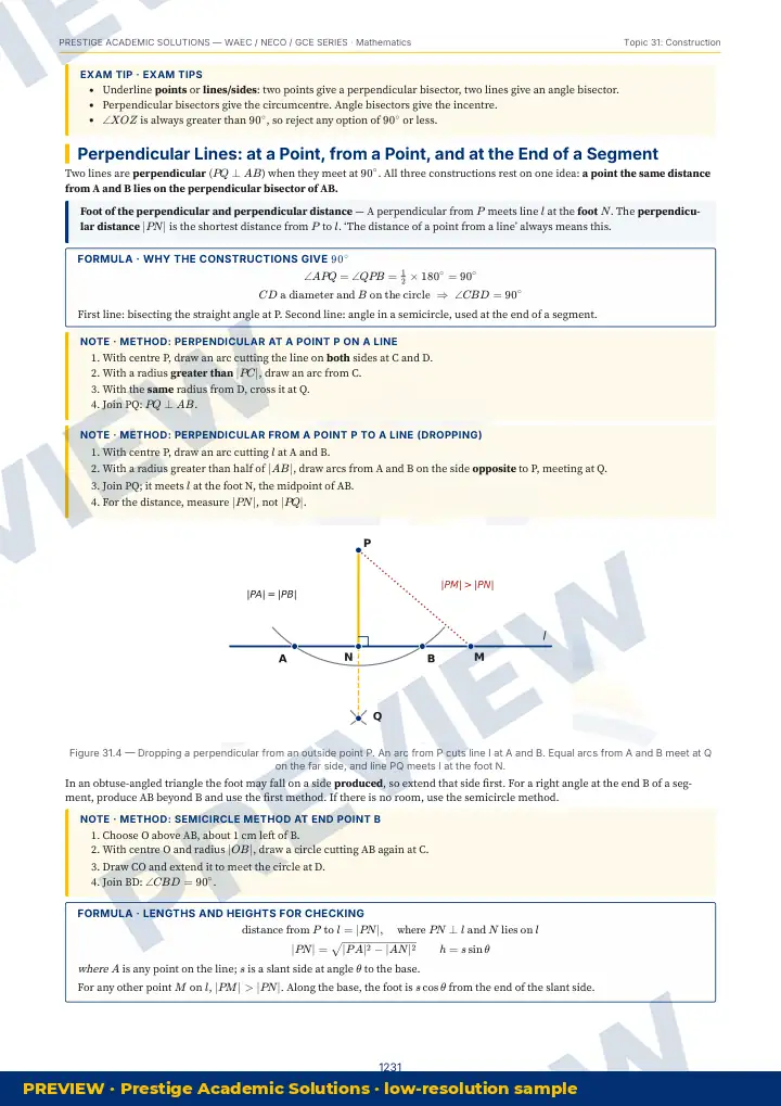 Preview page: Exam tips — Mathematics — WAEC / NECO / GCE Series