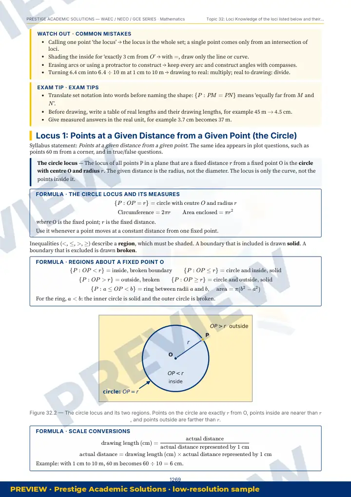 Preview page: Common mistakes — Mathematics — WAEC / NECO / GCE Series