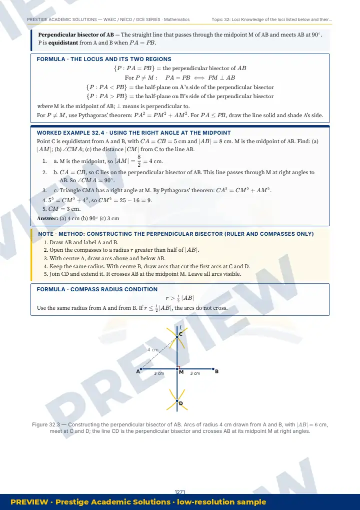 Preview page: Clean diagrams — Mathematics — WAEC / NECO / GCE Series