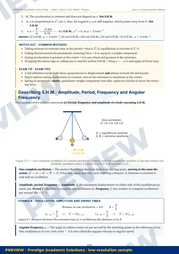 Preview page: Clean diagrams — Physics — WAEC / NECO / GCE Series
